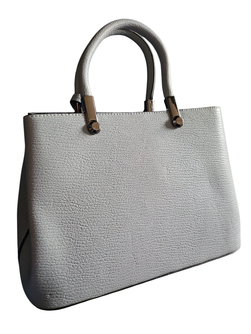Michael Kors Dusty Blue Leather Satchel with MK Charm